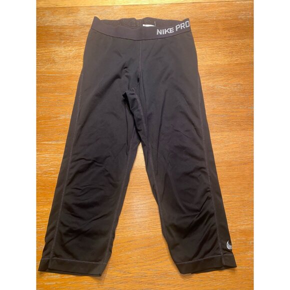 Nike Pro Womens Black Dri-FIT Athletic Capris - Picture 1 of 4